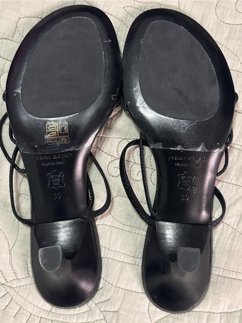 NWOB Jenni Kayne Eve Heeled Sandals Black Leather EU 39 $425 - Picture 7 of 8